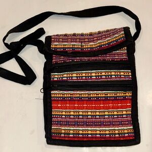 Colorful Striped Handcrafted  Crossbody Bag
